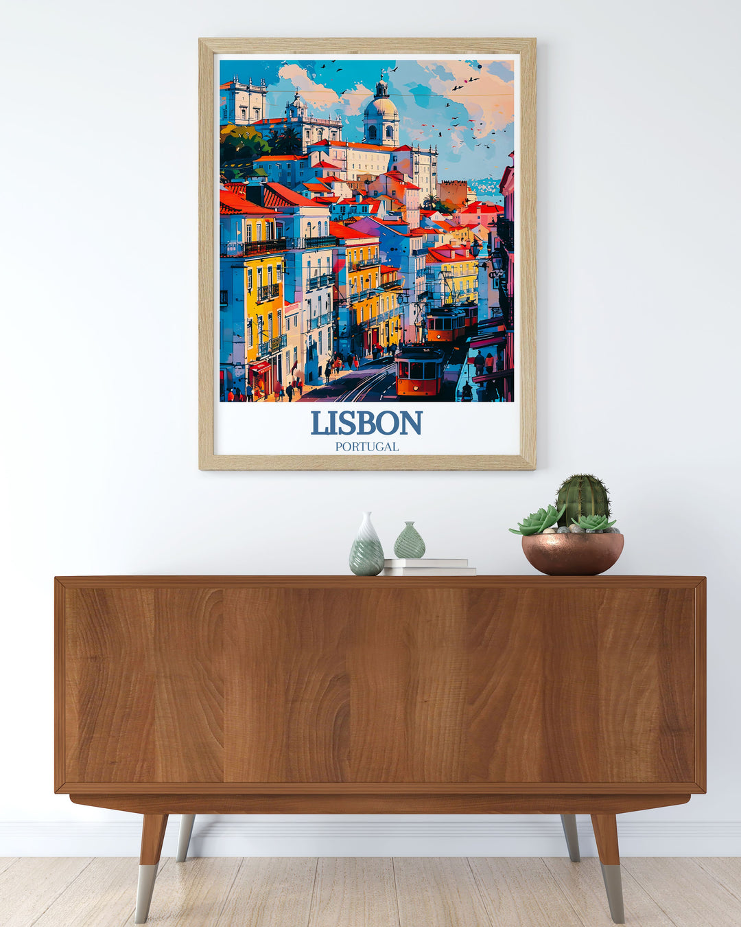 Explore the elegance of Portugal with our Minimal Poster of Chiado District Santa Justa Lift a versatile piece of wall art that complements any decor style while highlighting the beauty of Lisbon