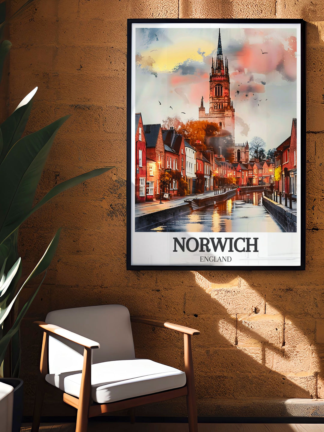 Blakeney Norfolk art print ideal for home decor and art collectibles featuring Blakeney Harbour and Norfolk Coast Path with intricate details of the River Wensum Tudor buildings and The Norwich Cathedral in elegant style.