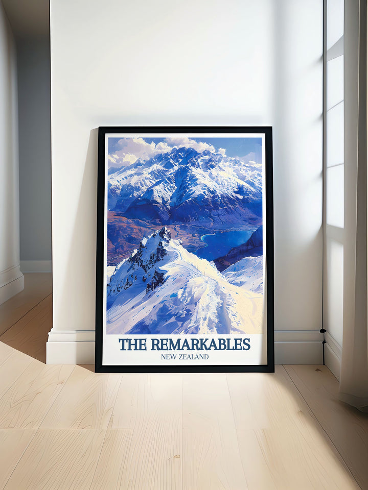 Experience the beauty of Lake Wakatipu The Remarkables range with our digital prints capturing Queenstown NZs stunning ski resort Perfect for modern decor and bucket list prints