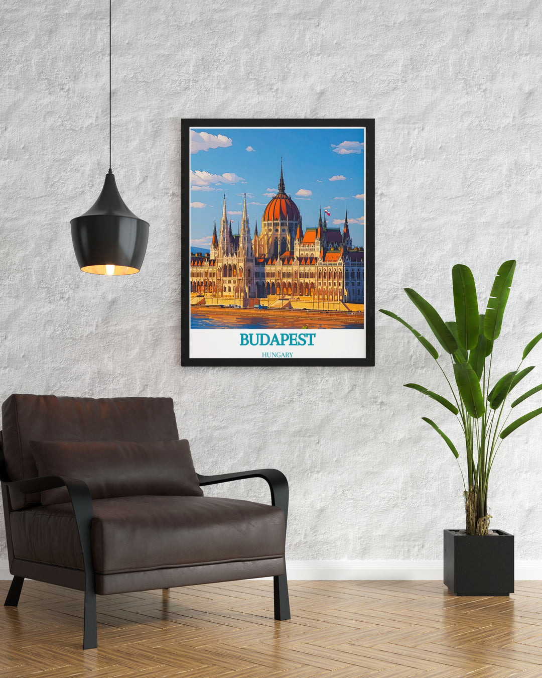 Budapest city print featuring the Parliament Building a fine line artwork that brings the charm of the city into your home