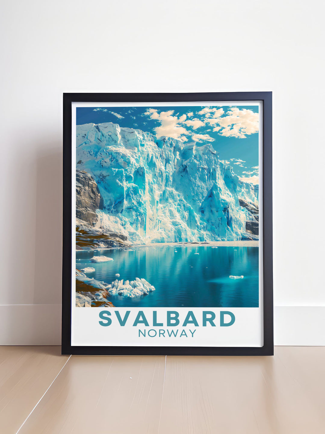 Unique Svalbard city map with intricate details of the Nordenskiold Glacier and its surroundings. Ideal for vintage poster enthusiasts and personalized gifts adding elegance and sophistication to any space.