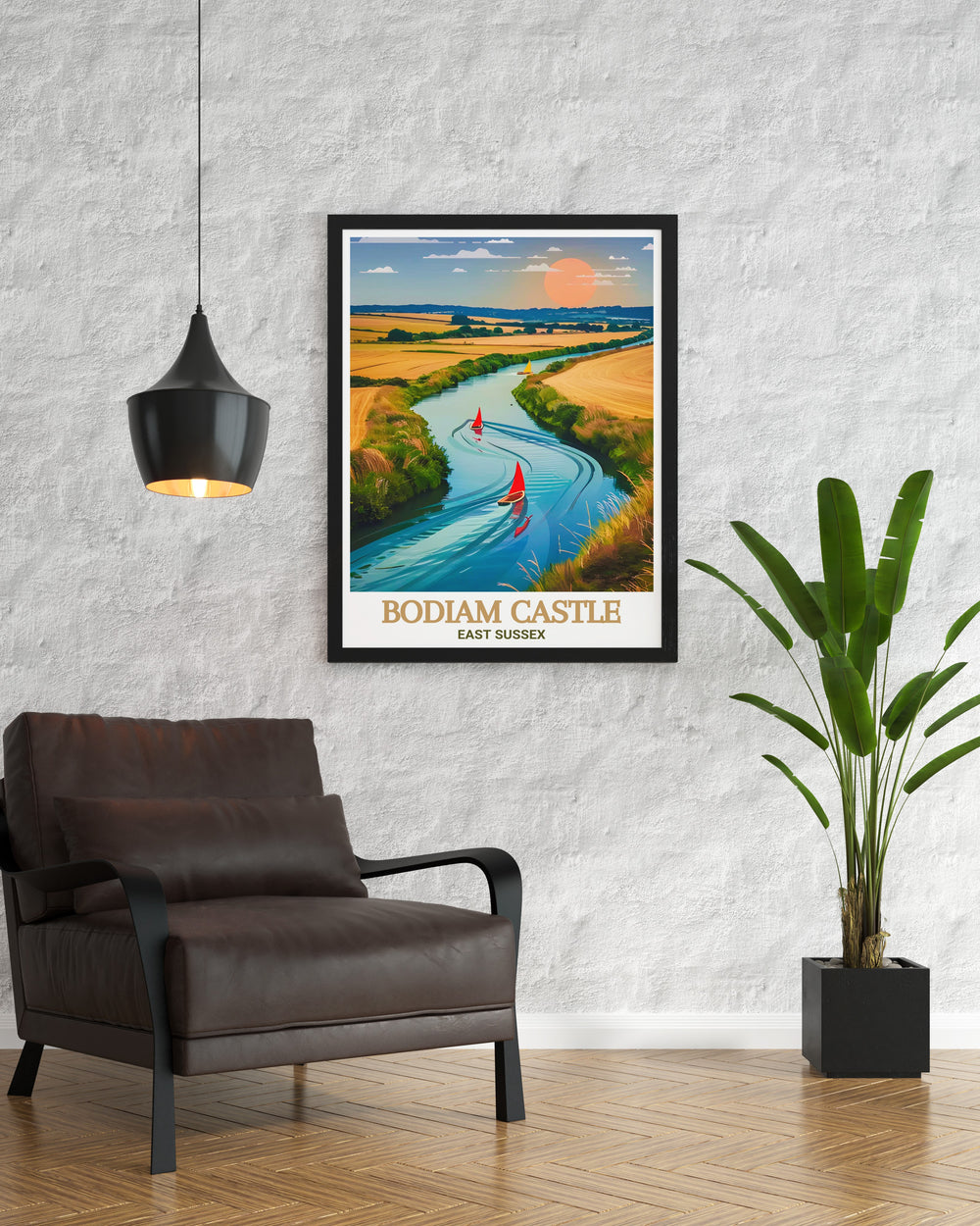 Our Bodiam Castle Boating Station framed prints capture the serene and picturesque scenery of this historic site making them ideal for stunning living room decor and adding a sophisticated touch to your home