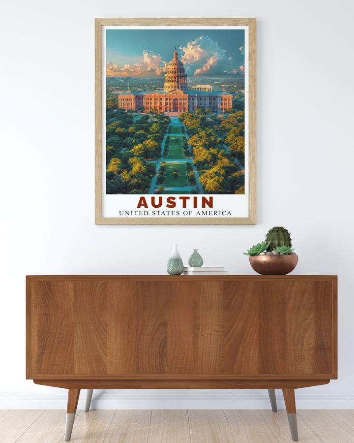 Framed Print featuring Bonnaroo and Texas State Capitol perfect for music memorabilia collectors and those seeking stunning prints for their walls