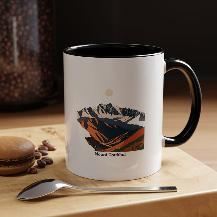 Celebrate Mount Toubkal with this ceramic mug, designed with intricate artwork depicting the beauty of Morocco’s highest peak. Microwave-safe and dishwasher-safe, it’s perfect for daily use.