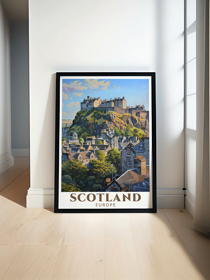 Celebrate Scotlands natural wonders with this Loch Lomond art print, highlighting the peaceful waters and majestic Highlands. This wall decor is a perfect addition to any room, offering a touch of Scottish serenity.