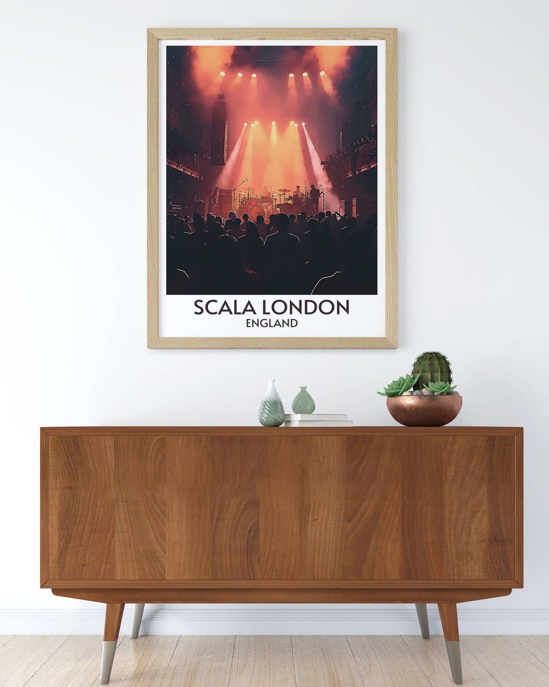 Scala London poster depicting the classic Art Deco design of the music venue and its historic stage performances a perfect choice for adding a touch of London architecture and music history to your home or office décor a must have for music lovers