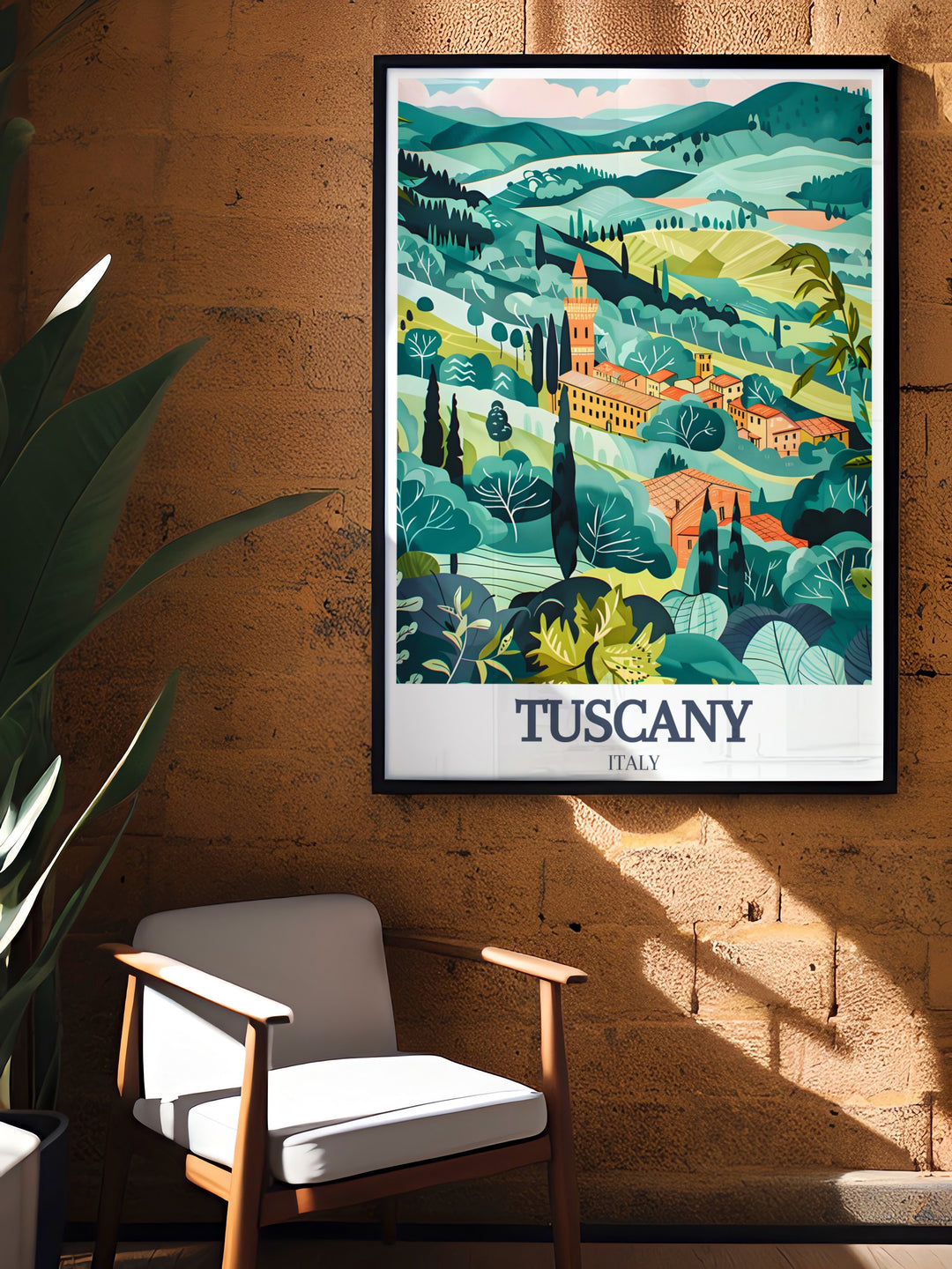 This fine line art print of Tuscanys Val dOrcia and the town of Pienza is perfect for anyone who loves Italian landscapes and architecture. Its delicate details bring the beauty of Italy to life in your home.