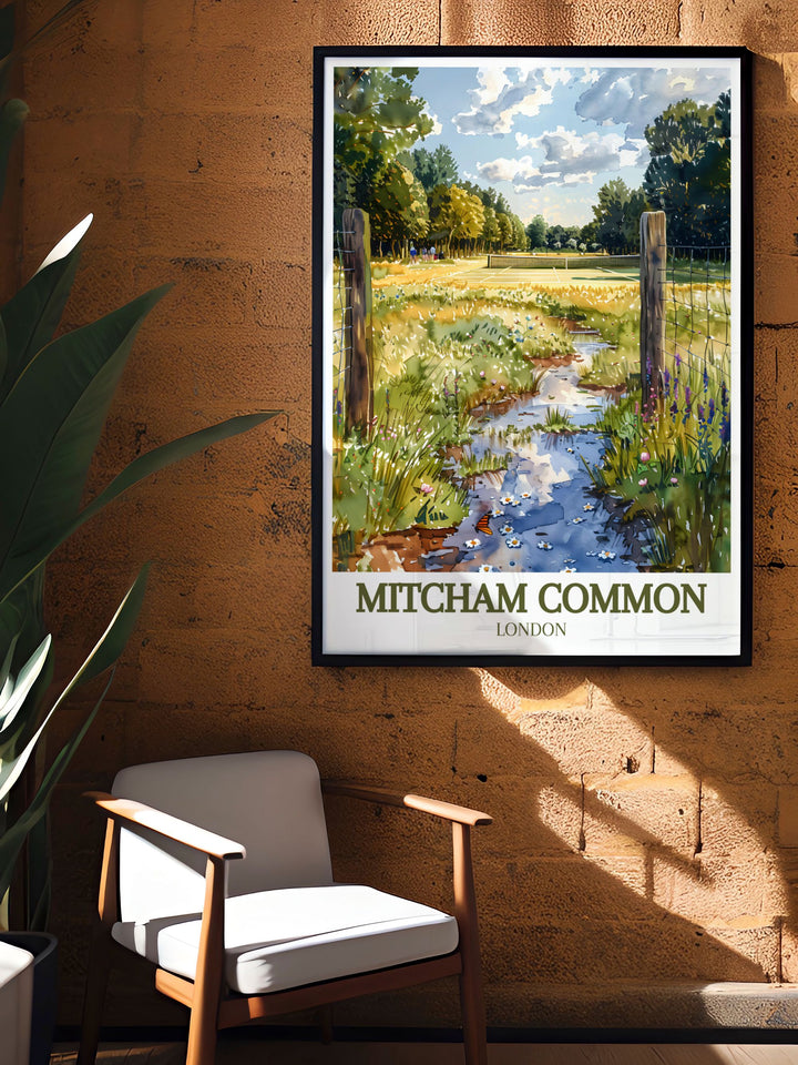 Add the peaceful charm of Mitcham common pond to your home with our stunning living room decor prints featuring the natural beauty of this hidden South London oasis these prints are perfect for creating a calming and stylish ambiance in any room