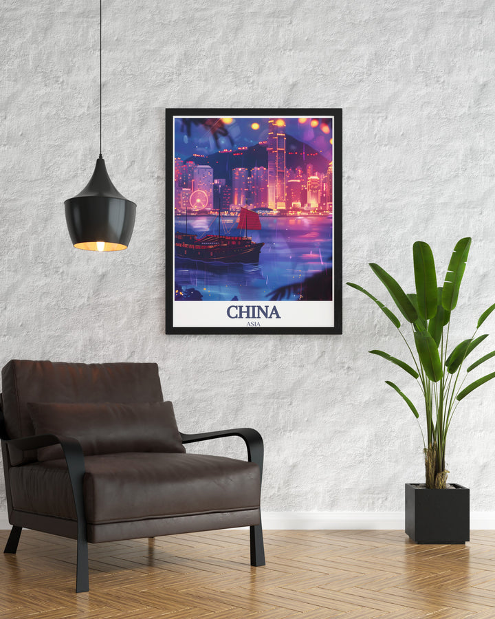 Featuring the iconic Hong Kong skyline, this Victoria Harbour canvas art celebrates the beauty of one of Chinas most beloved landmarks. The artwork captures the seamless blend of traditional and modern elements that define Hong Kong, making it a beautiful addition to any home or office decor. Perfect for gifting to travel lovers or as a standout decor piece.