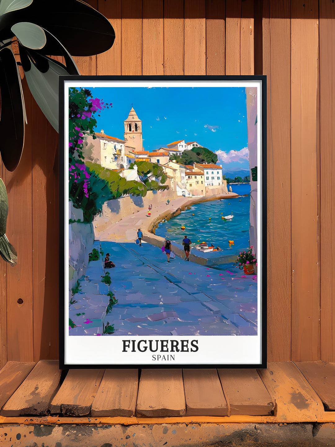 Discover the artistic heritage of Figueres with this detailed poster print. Featuring vibrant depictions of the towns streets and historical landmarks, its an ideal addition for lovers of Spain and travel art. Add a piece of Catalonia to your home decor with this beautiful artwork.