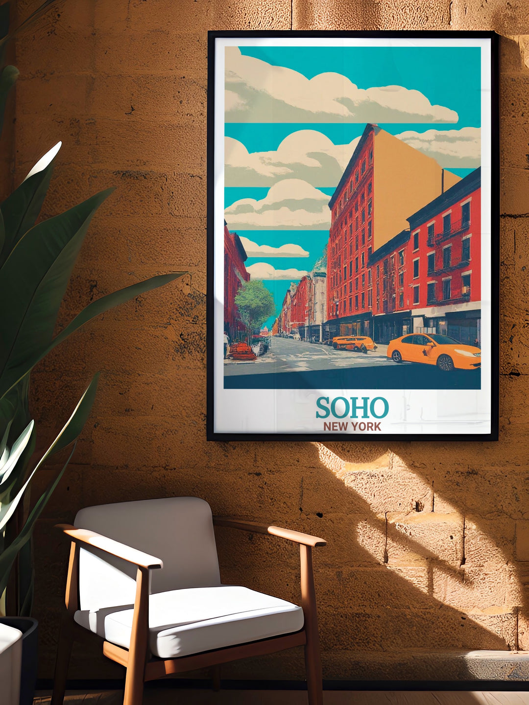 This striking art print of Sohos Spring Street and the renowned London Palladium Theatre highlights the dynamic energy of Londons theatre district. The poster blends classic architecture with a modern design, perfect for anyone who loves Londons rich history and theatrical landmarks.