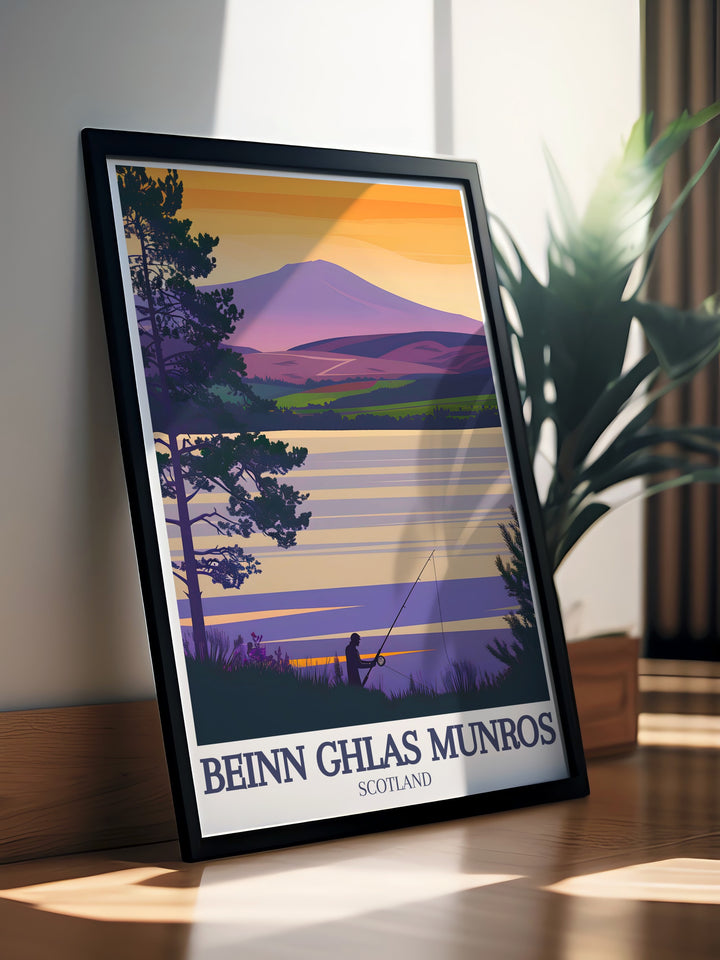 Framed print of Ben Lawers and Beinn Ghlas Munro with Loch Tay in the Scottish Highlands highlighting the breathtaking views and natural charm of Scotlands mountains and lochs.