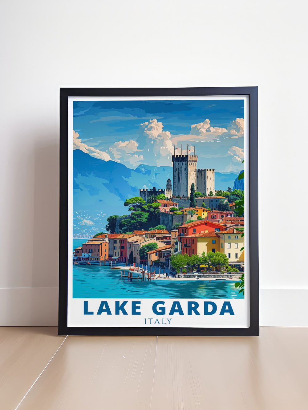 Malcesines historic beauty and the peaceful waters of Lake Garda are captured in this Italy canvas art. A perfect addition to any room, this travel print transports you to one of Italys most beloved regions.