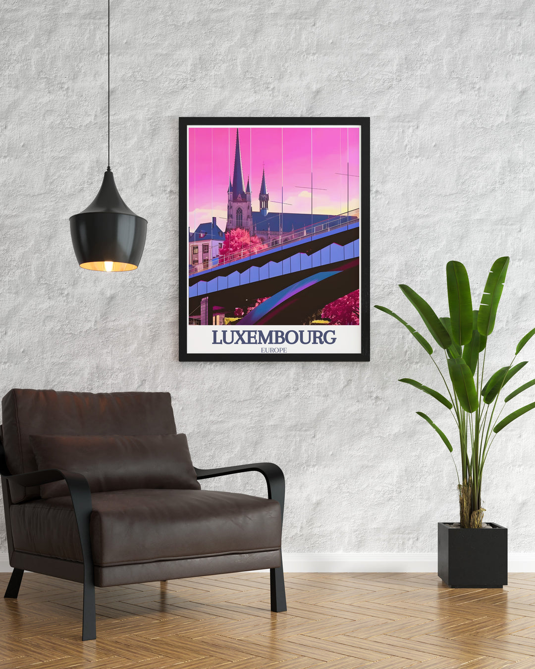 Luxembourg Canvas Art celebrates the architectural majesty of Notre Dame Cathedral and Adolphe Bridge. This artwork is an ideal piece for anyone looking to add a refined, travel inspired element to their decor, capturing the essence of Luxembourgs beauty.