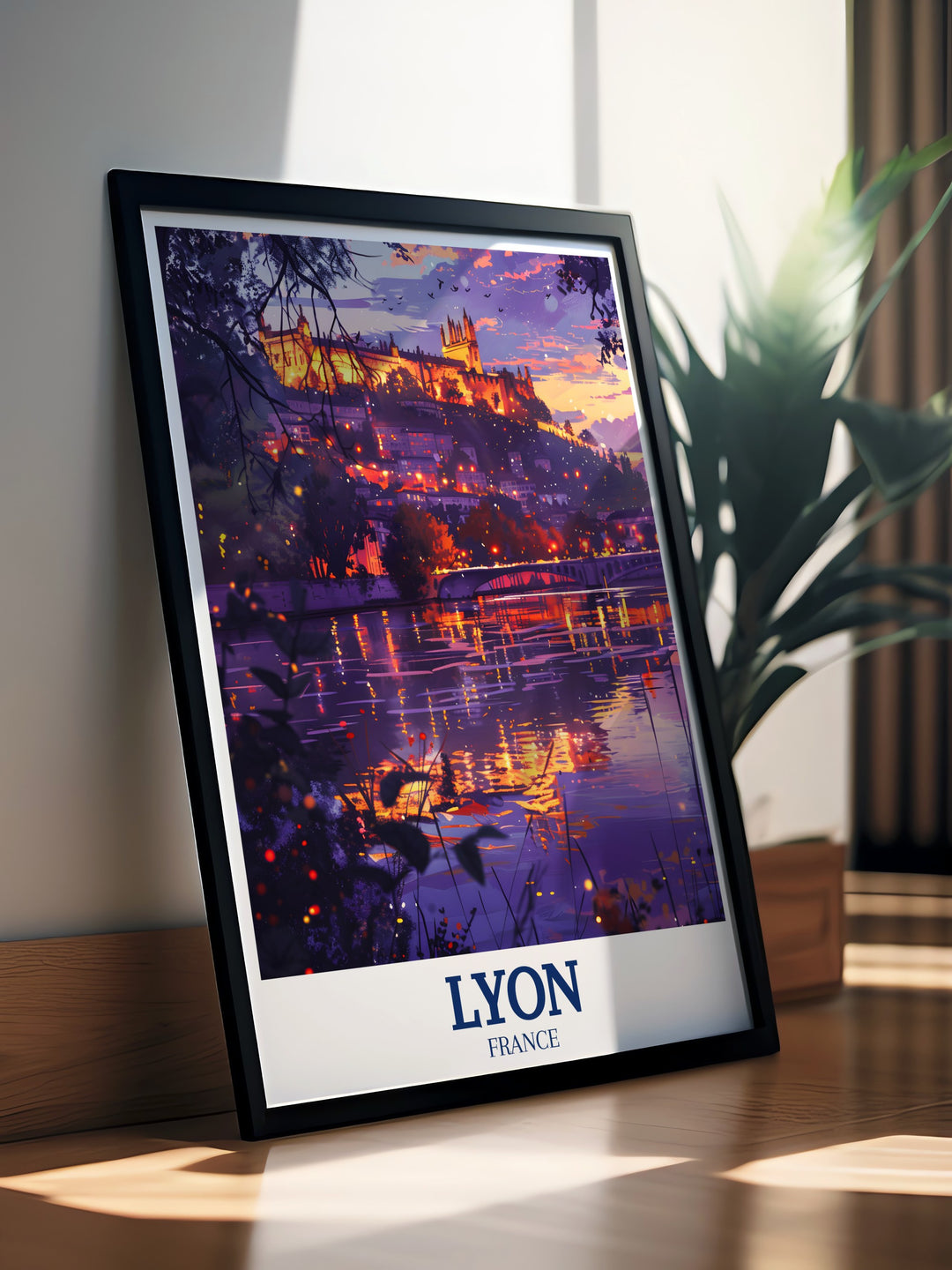 This stunning Lyon travel poster print features a detailed illustration of the Saône and Rhône Rivers, beautifully highlighting the heart of Lyon. The fine line design and colorful palette make this art print perfect for anyone looking to bring a piece of French elegance into their home decor.