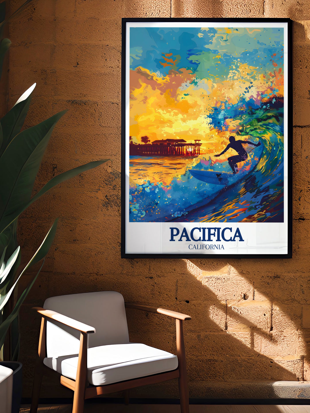 Stunning Pacifica Pier and Pacific Ocean digital downloads perfect for adding a coastal touch to your modern home