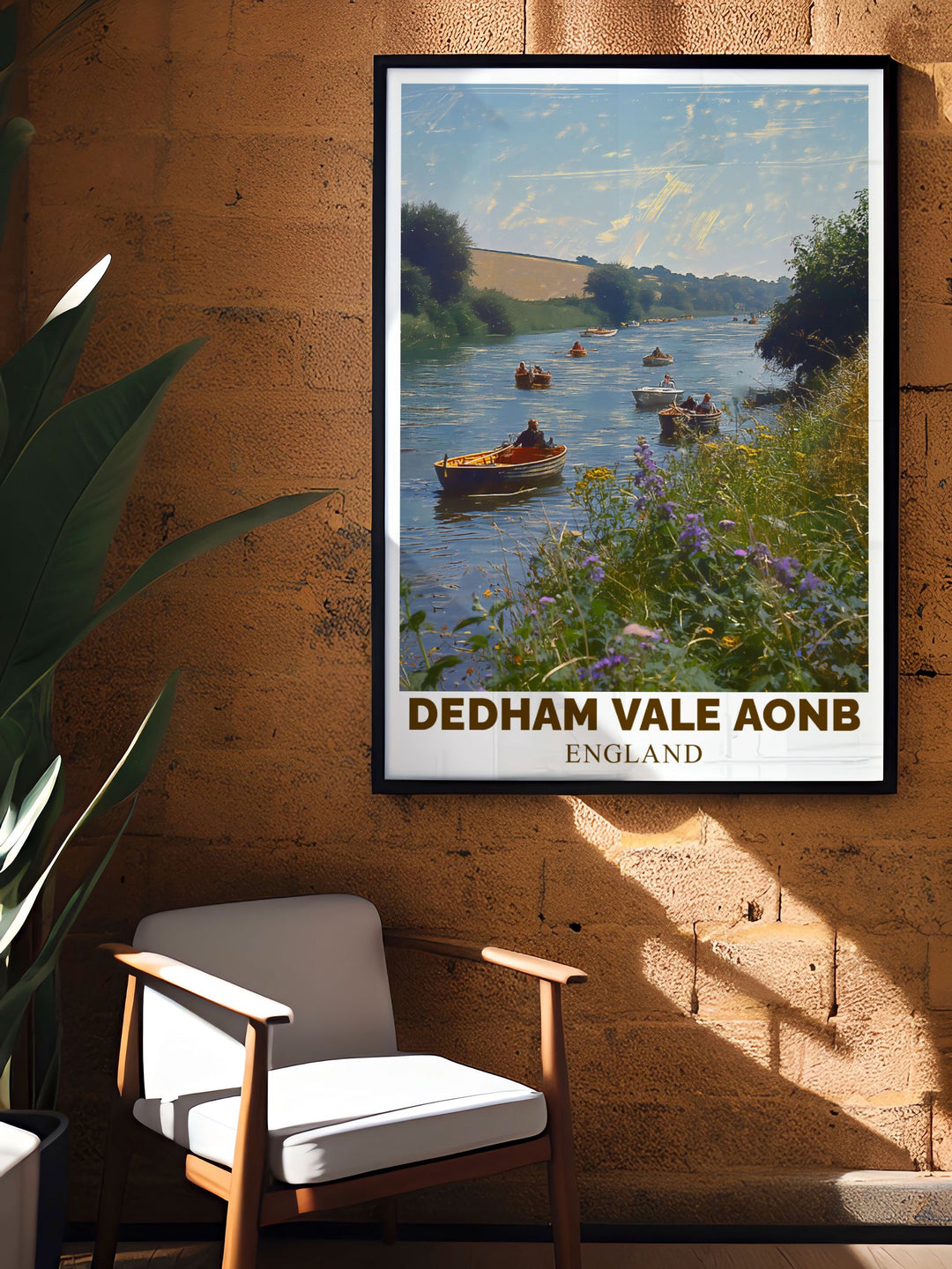 Framed art showcasing the serene views of the Natural Beauty River in Dedham Vale, capturing the natural splendor and cultural significance of this iconic region.