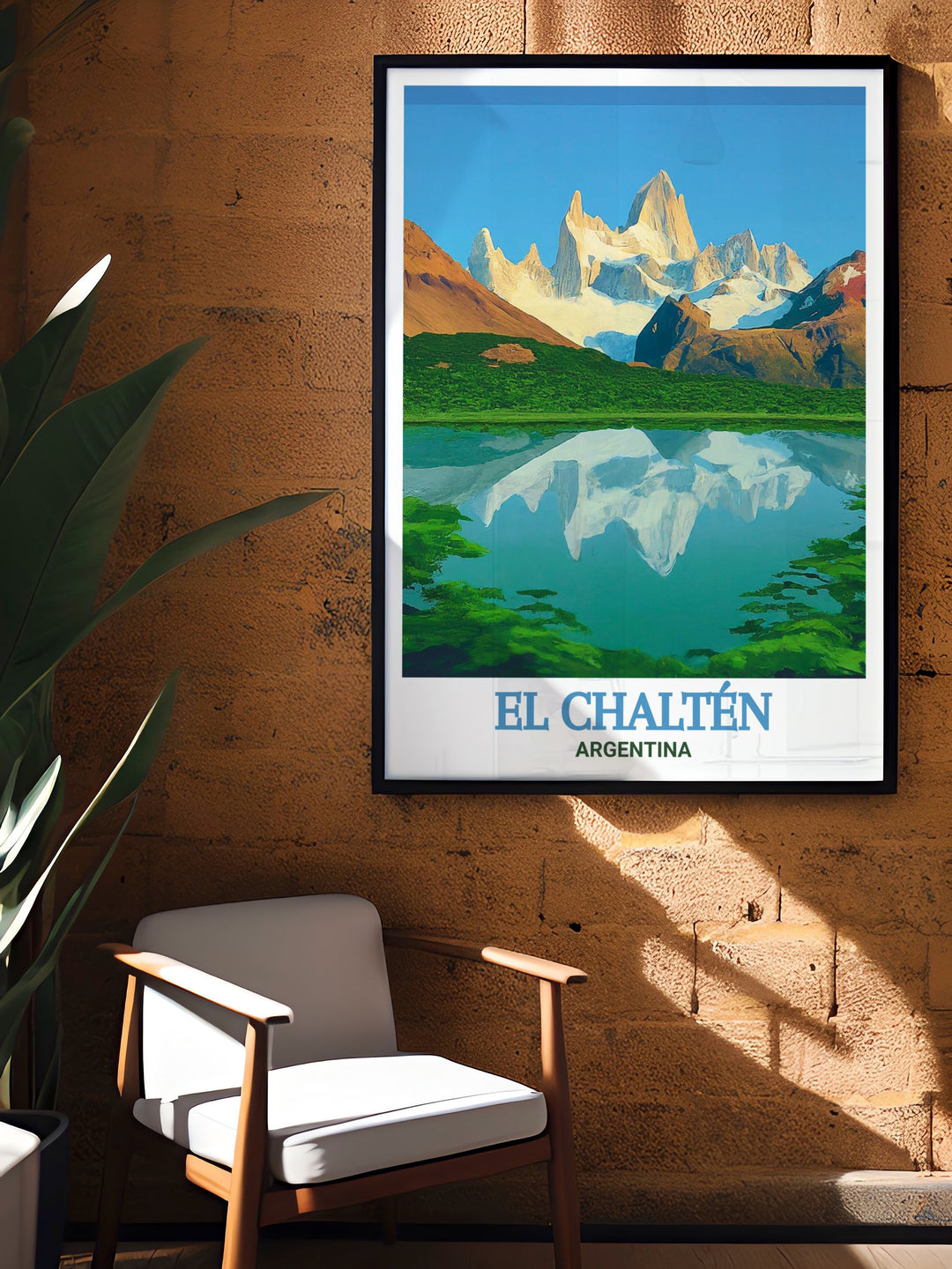 This Laguna Capri Framed Print offers a stunning view of El Chalten bringing the essence of Argentina into your home a perfect piece for elegant wall decor