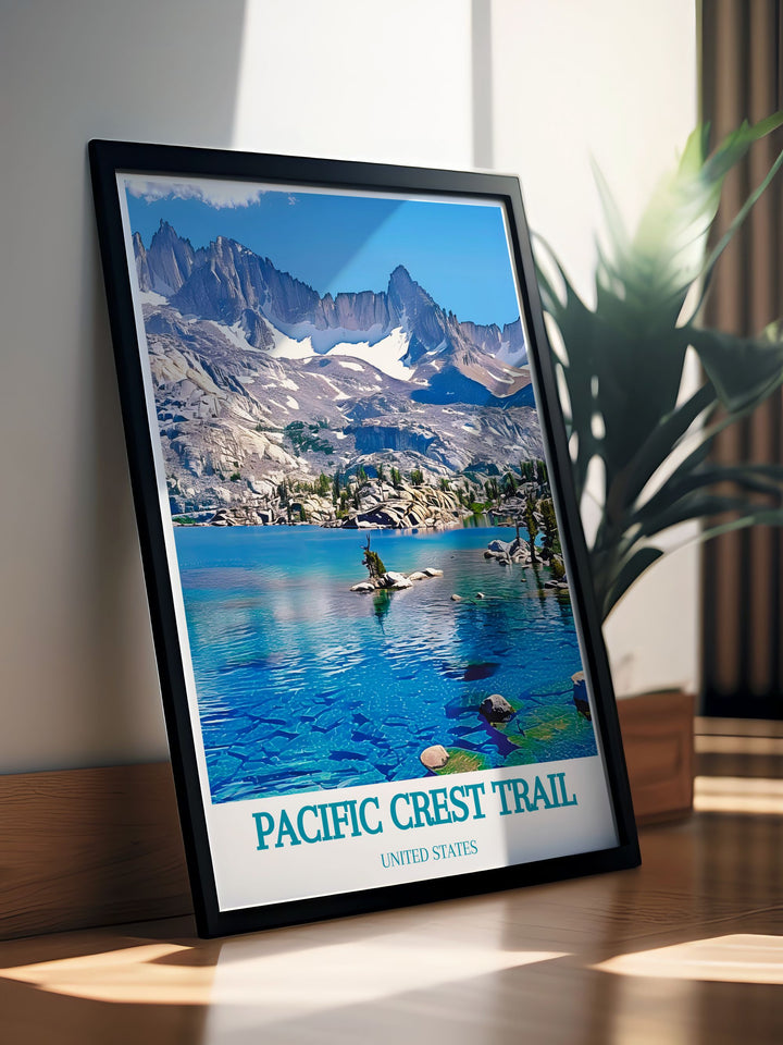 Desolation Wilderness framed print emphasizing the rugged charm and serene landscapes of iconic long distance hiking trails adding a sophisticated touch to your decor