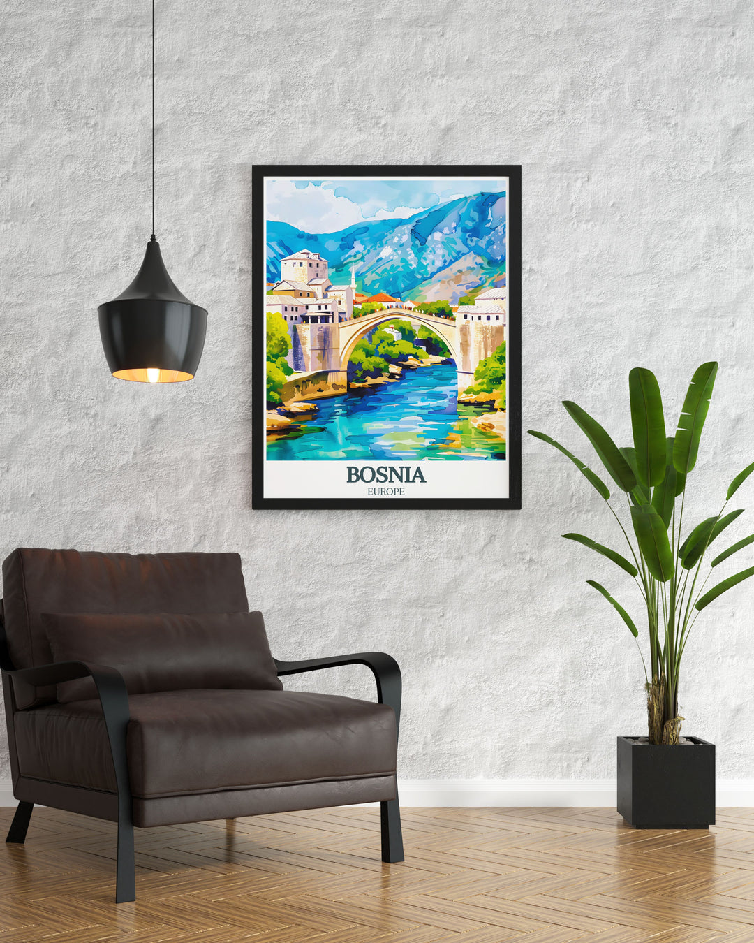 Add a piece of Bosnia to your home with this Mostar, Stari Most bridge Bosnia Poster Print. This artwork is perfect for anniversary gifts, birthday gifts, and Christmas gifts, showcasing the timeless beauty of Mostars iconic bridge.