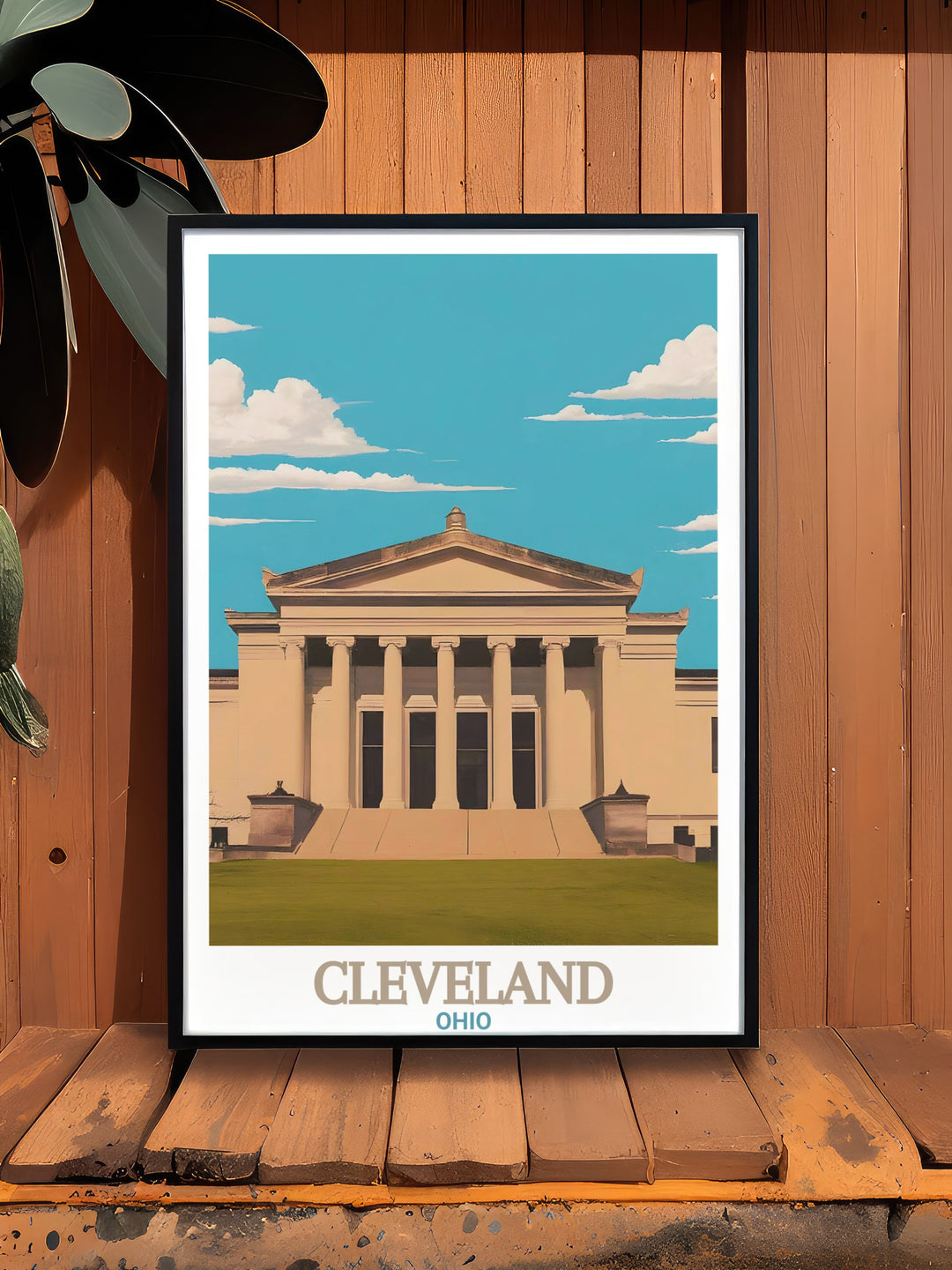 Cleveland Canvas Art showcases the architectural beauty of the Cleveland Museum of Art along with the citys colorful street map. This print is perfect for anyone who loves both contemporary and historical elements in their home decor.