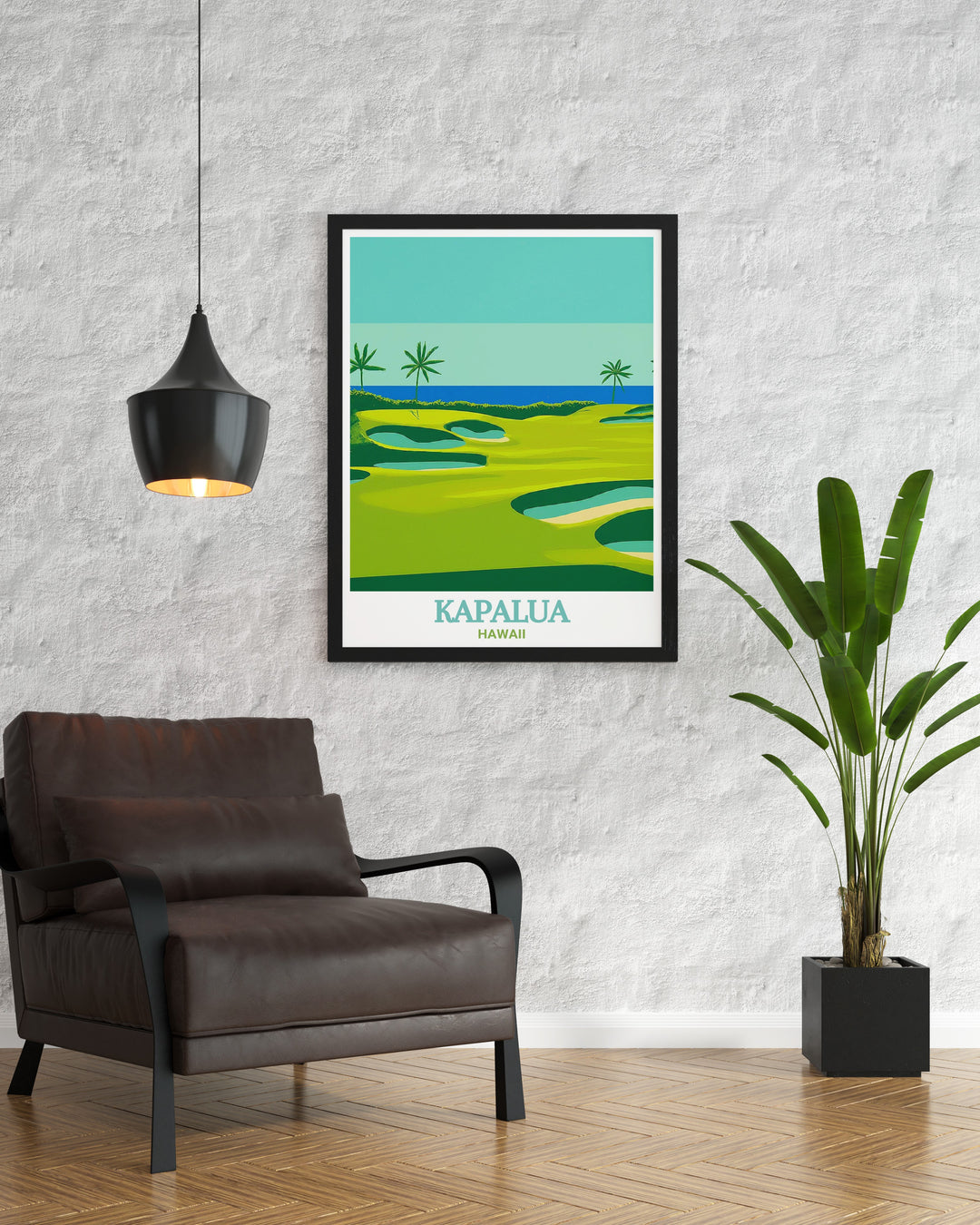 Vintage poster of Kapalua golf course combined with The Plantation Course creates a stunning visual experience perfect for adding a touch of Hawaii to any room this travel poster print is an excellent choice for art lovers looking for elegant and timeless home decor