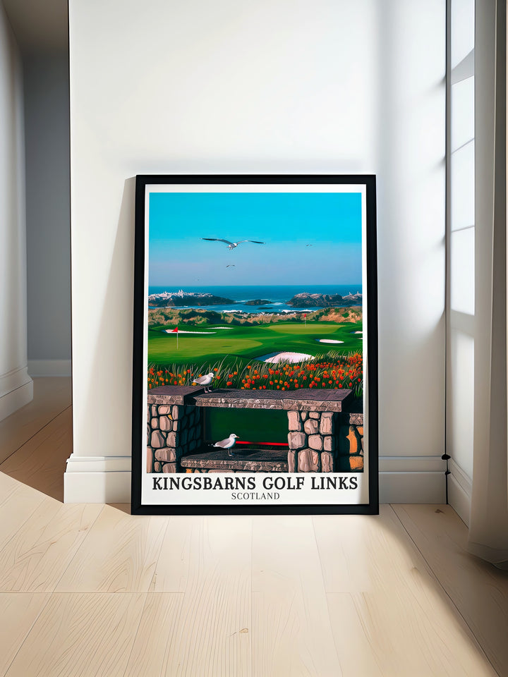 North Sea and Fife Coastline modern prints showcasing the rugged beauty of Scotlands coast with vivid colors and intricate details ideal for adding a touch of elegance to living room art