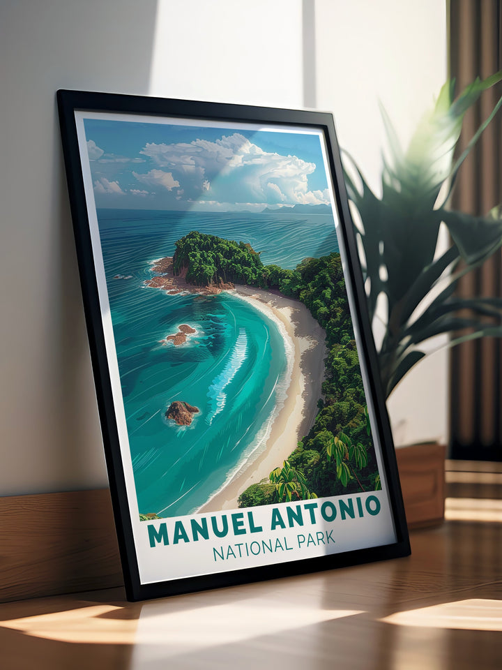 Costa Rica wall art featuring Manuel Antonio Park and Cathedral Point offers a unique and elegant touch to your home decor making it a perfect gift for him or her these vibrant prints capture the beauty of Costa Rica in every detail