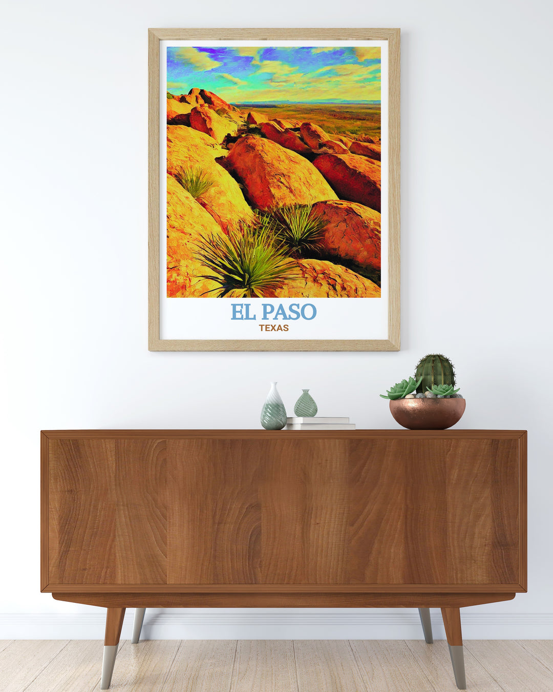 Celebrate Texas with this bold El Paso canvas print featuring the iconic Hueco Tanks. This high quality artwork captures the essence of Texass outdoor beauty and is perfect for any nature lover or traveler. Ideal for gifting, it is a great way to bring the spirit of Texas into any home.