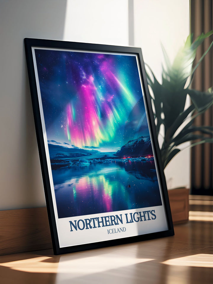 Transform your living space with this elegant Scandinavian Print that offers a nostalgic glimpse into the timeless beauty of Norways Arctic region