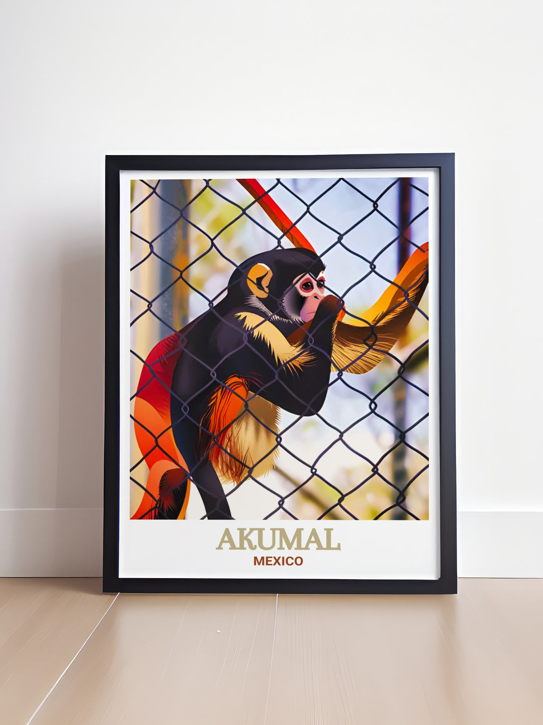 Stunning Akumal Wall Art capturing the beauty of Akumal Monkey Sanctuary and Rescued Animals adding a touch of tropical charm to any space