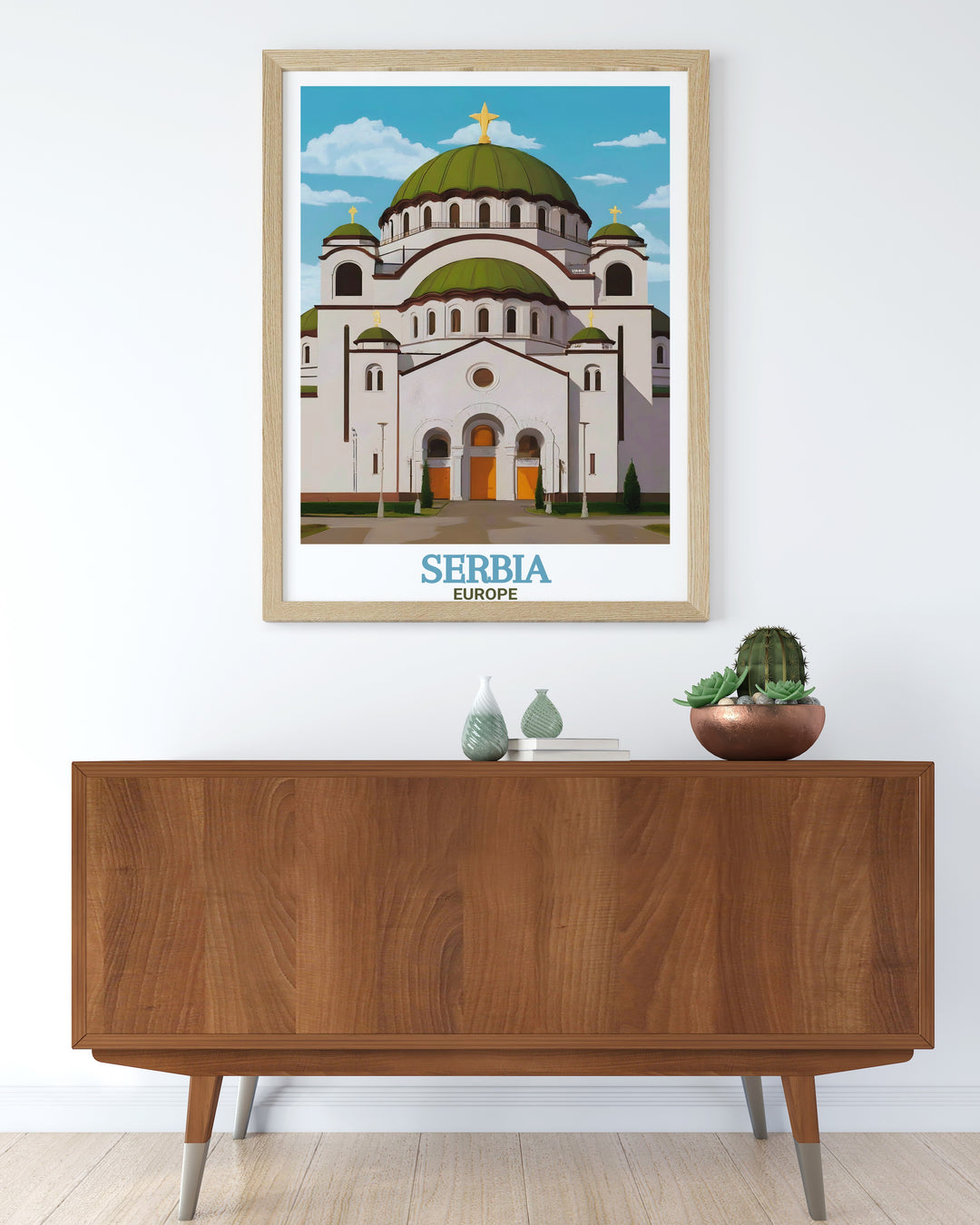 St. Sava Temple Elegant Home Decor capturing the timeless beauty and charm of this iconic site with meticulously crafted prints perfect for those who appreciate fine art and want to add a piece of Serbian history to their living space