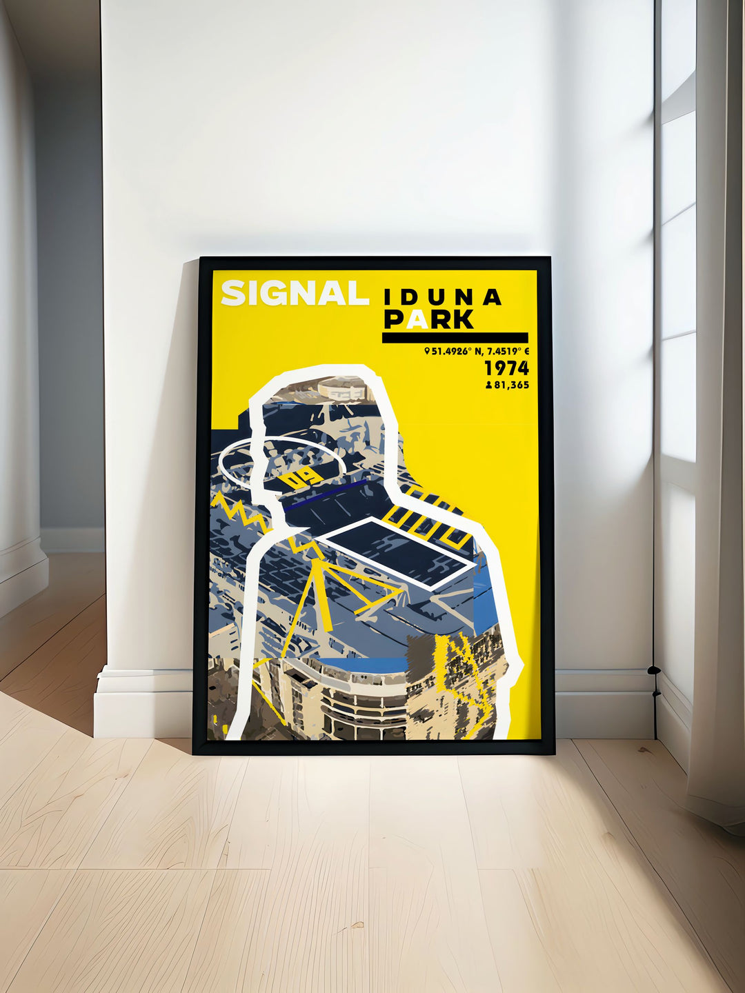 Experience the energy of Signal Iduna Park with our Marco Reus Poster showcasing the legendary player in vibrant colors perfect for any Borussia Dortmund fan and football enthusiast looking to bring a touch of Dortmund Football to their space