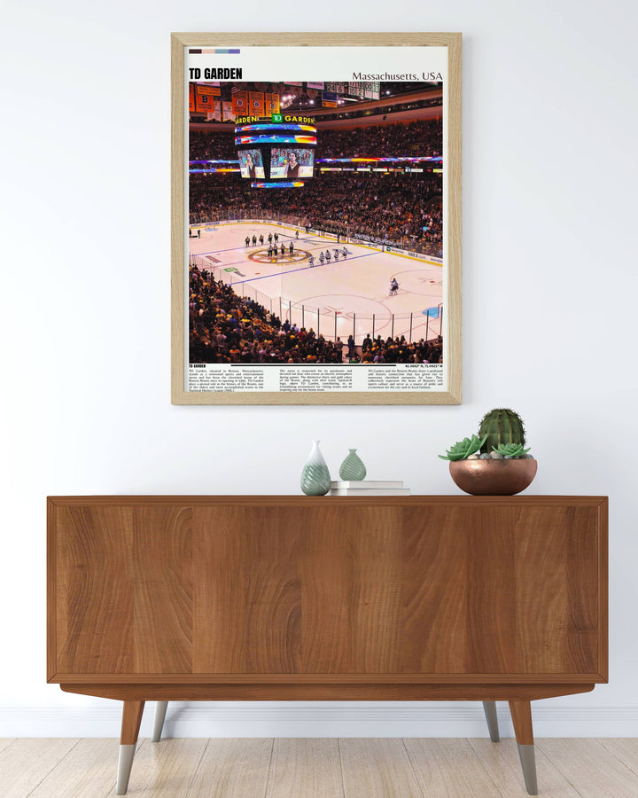 Boston Celtics Art featuring TD Garden and iconic players a must have for fans seeking unique dorm room decor and gifts