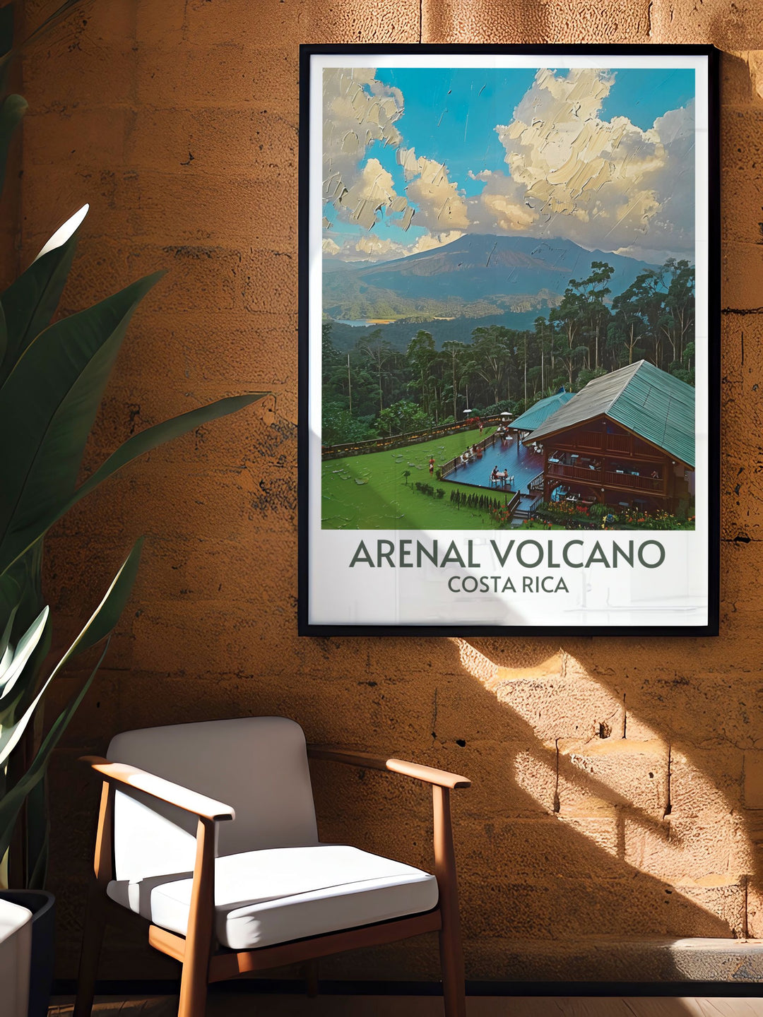 Immerse yourself in Costa Rican luxury with this wall art of The Arenal Observatory Lounge and Spa, where nature meets comfort.