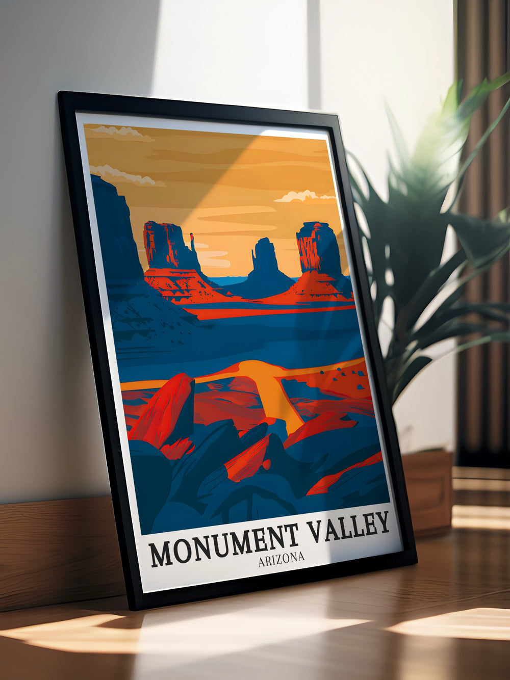 Transform your living room with the East Mitten Butte Navajo Tribal Park wall art showcasing the majestic beauty of Monument Valley in vibrant prints that elevate any space with a touch of natural elegance and grandeur.