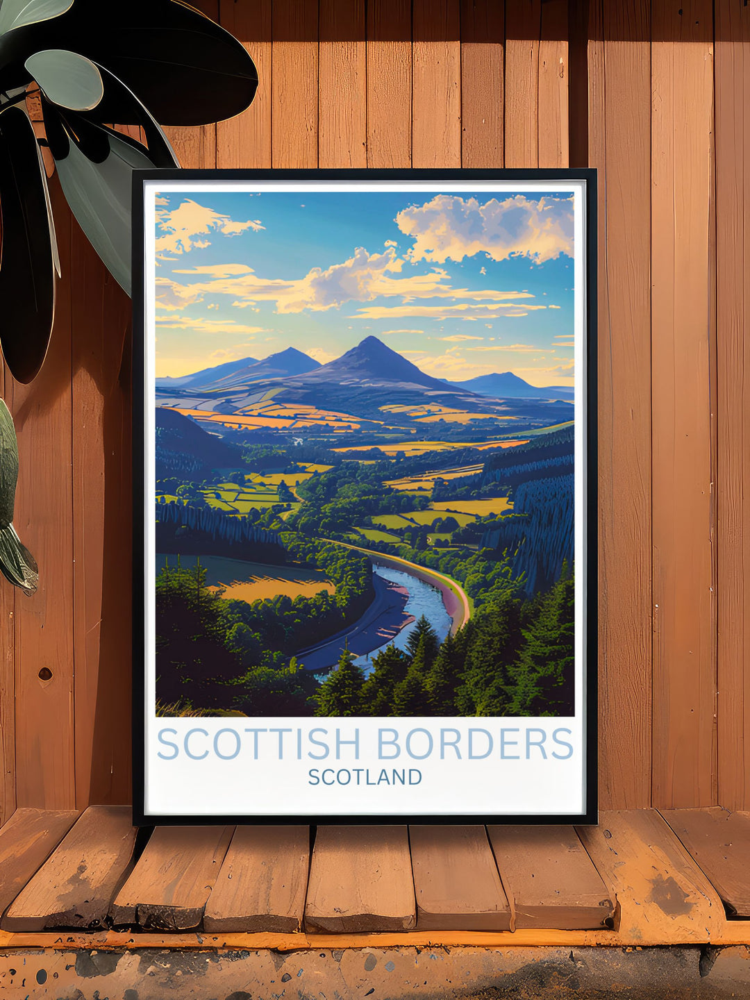 Scotts View poster captures the timeless beauty of the Scottish Borders Perfect for adding a touch of Scottish charm to your home this artwork is ideal for nature prints lovers and those seeking elegant wall decor inspired by Scotland