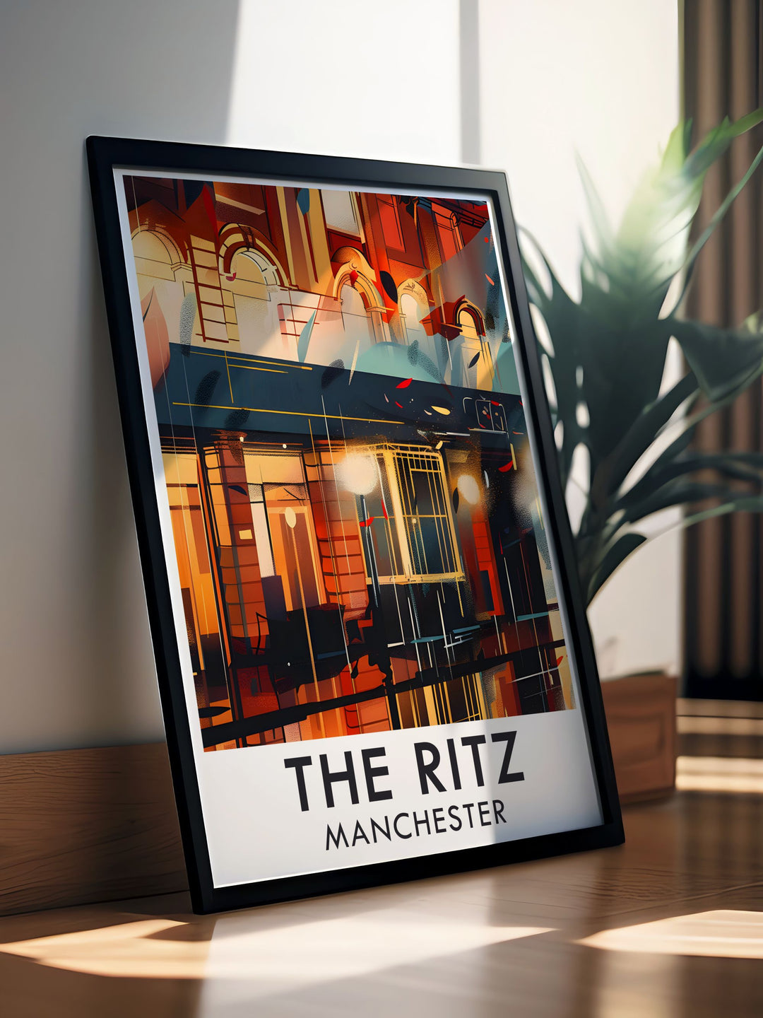 Celebrate the architectural beauty of The Ritz Manchester with this vintage travel print. Featuring its iconic exterior facade, this art deco poster is ideal for fans of Manchesters music scene and historic venues. Add a touch of retro charm to your home with this unique print.