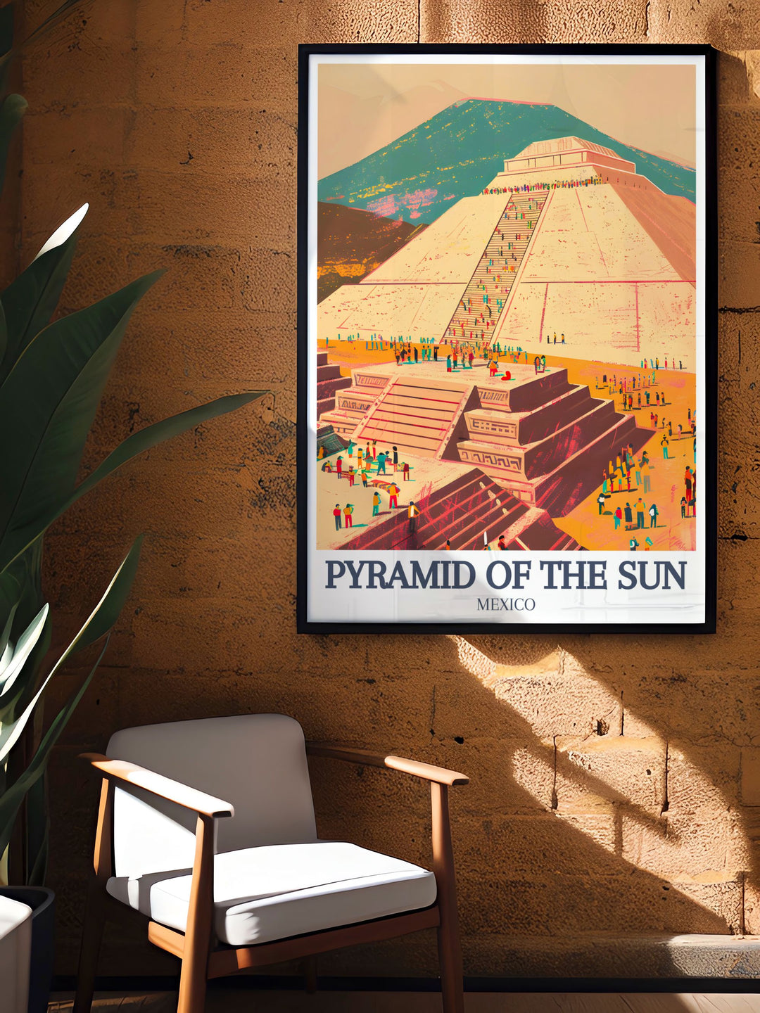 Teotihuacan, Quetzalcoatl Temple stunning prints of the Sun Pyramid beautifully depicting ancient Mexican architecture and craftsmanship ideal for adding elegance and historical significance to your home decor.