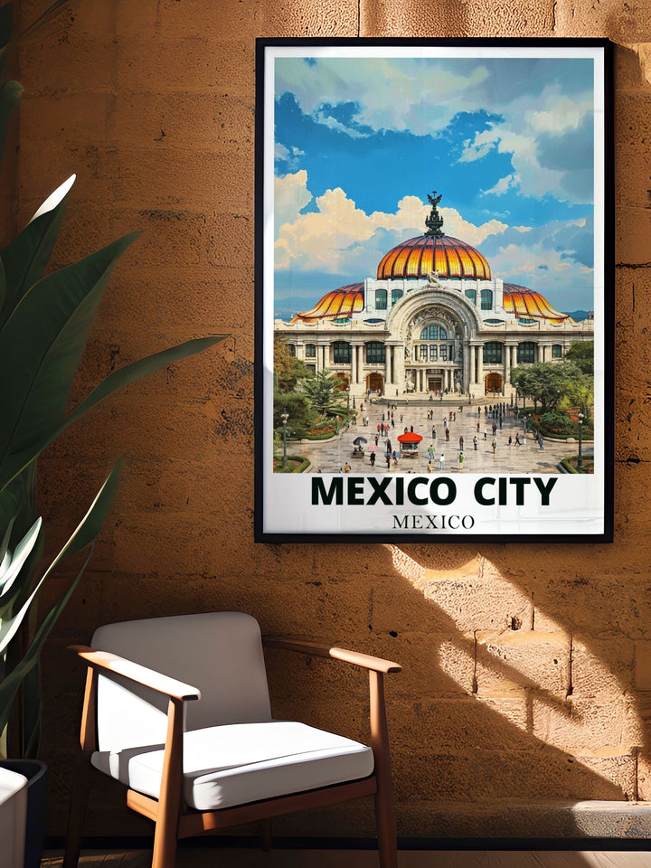 This Palacio de Bellas Artes Stunning Living Room Décor print captures the timeless appeal of one of Mexico Citys most beloved landmarks making it an excellent choice for birthday gifts and traveler gifts