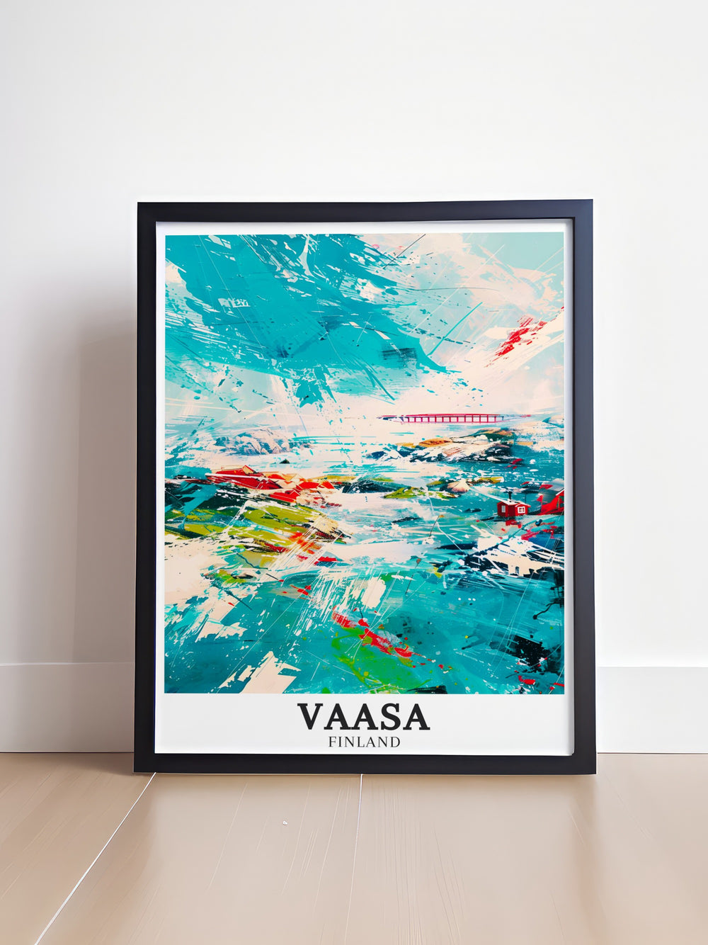 Bring the spirit of Finland into your home with this Vaasa art print, showcasing the Kvarken Bridge and the majestic Kvarken Archipelago. Perfect for those who appreciate Finnish landscapes and coastal beauty, this artwork is a wonderful addition to any space.