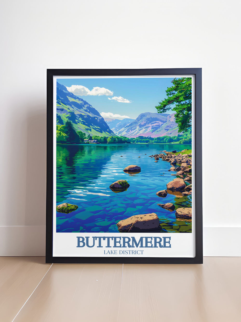 Showcasing the tranquil waters of Buttermere Lake and the rugged beauty of Haystacks, this art print highlights one of the Lake Districts most treasured locations, perfect for adventure seekers and nature lovers.