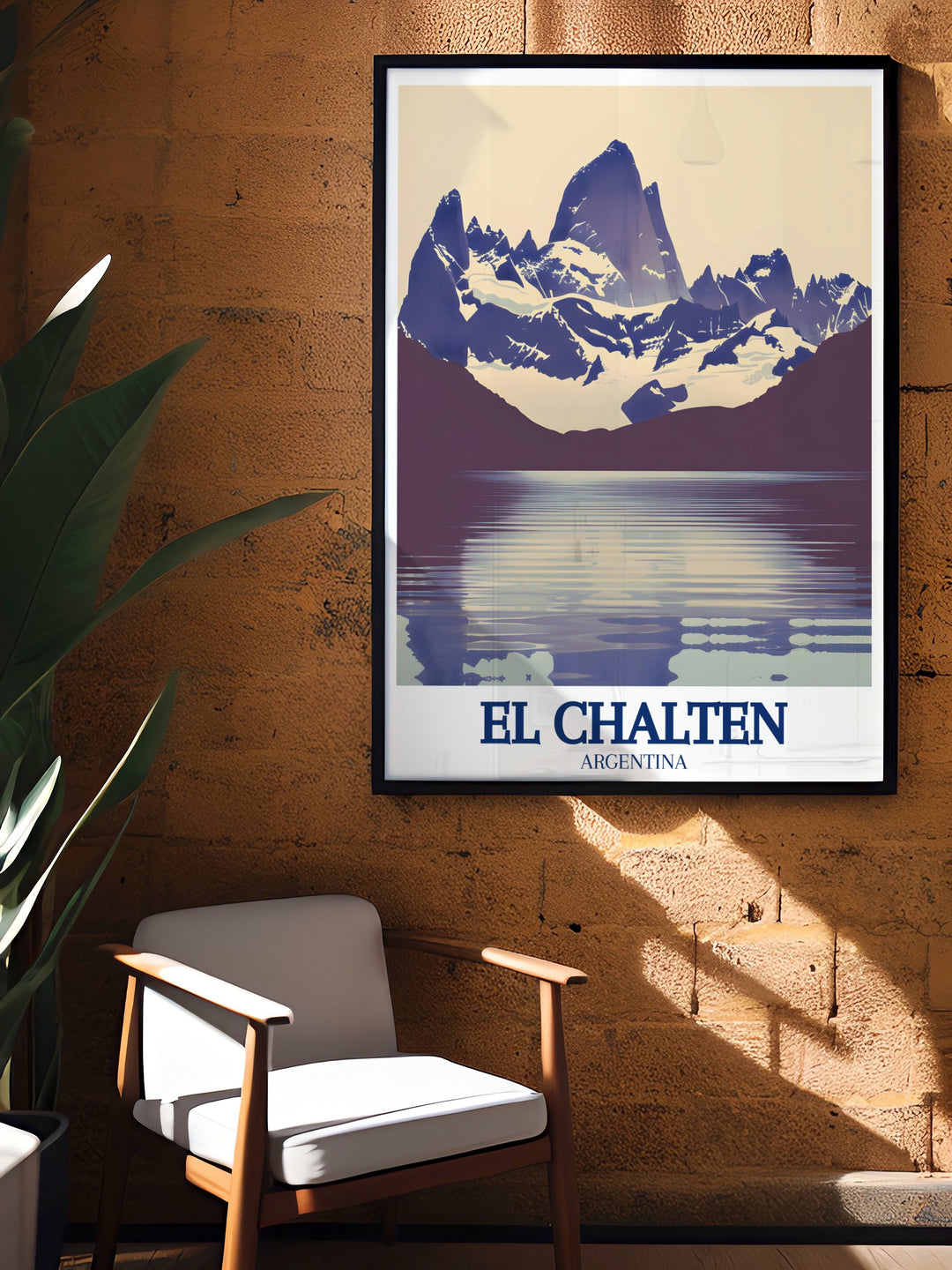 This Argentina Travel Poster is a must have for anyone who dreams of visiting Patagonia. It highlights the awe inspiring landscapes of Mount Fitz Roy and Laguna de los Tres.