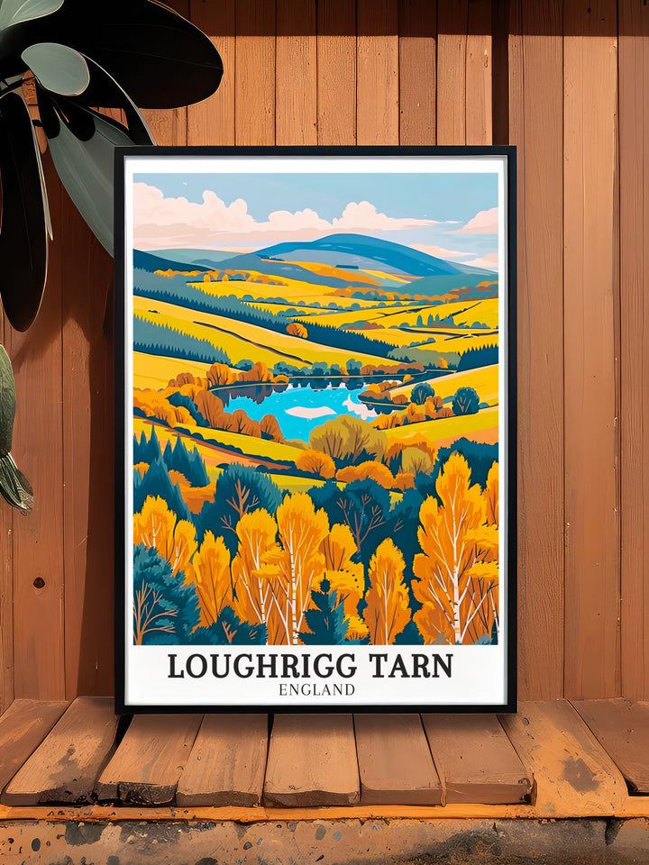 Lake District National Park wall art showcasing the vibrant landscapes and serene waters of Loughrigg Tarn. These art pieces are a beautiful addition to home decor, offering a visual escape to the tranquil beauty of Lake District National Park. Ideal for nature lovers, these prints bring the charm of Europe into your living space.