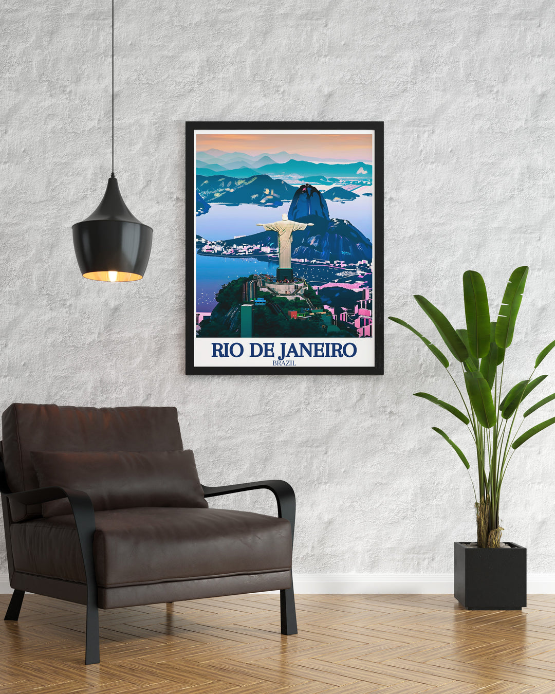 Christ the Redeemer framed art showcasing the grandeur and serenity of Rio De Janeiros most iconic statue. This piece is perfect for adding a spiritual and artistic element to your home decor.