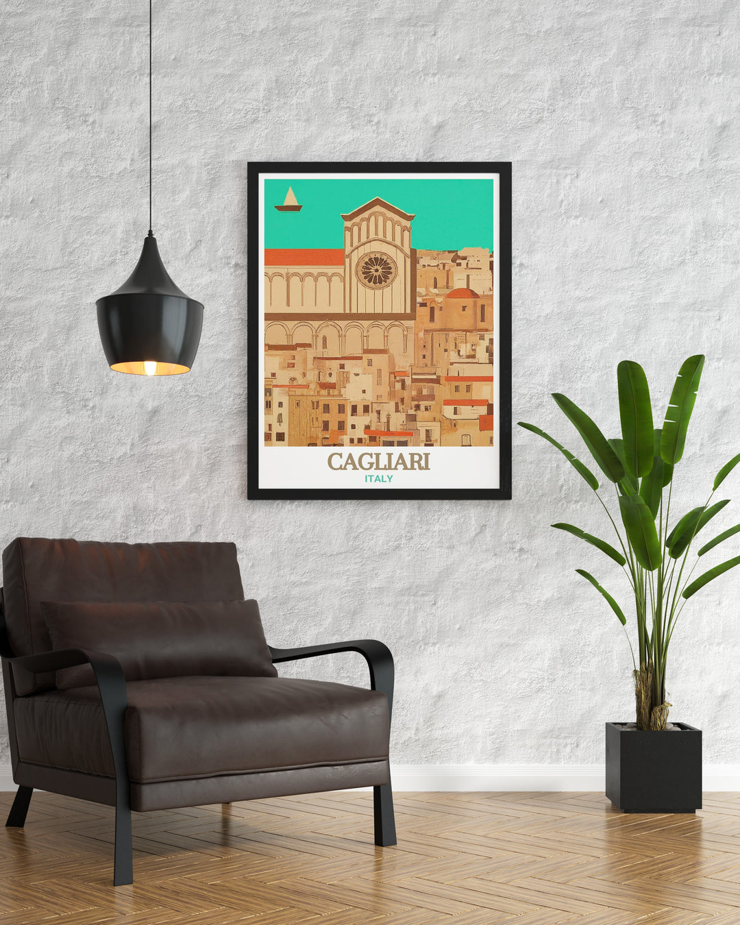 Cagliari Travel Poster offers a vivid portrayal of the Castello District, with its medieval walls and breathtaking views. Perfect for adding a touch of Italys history to any space, this travel poster is a must have for art and travel lovers alike.