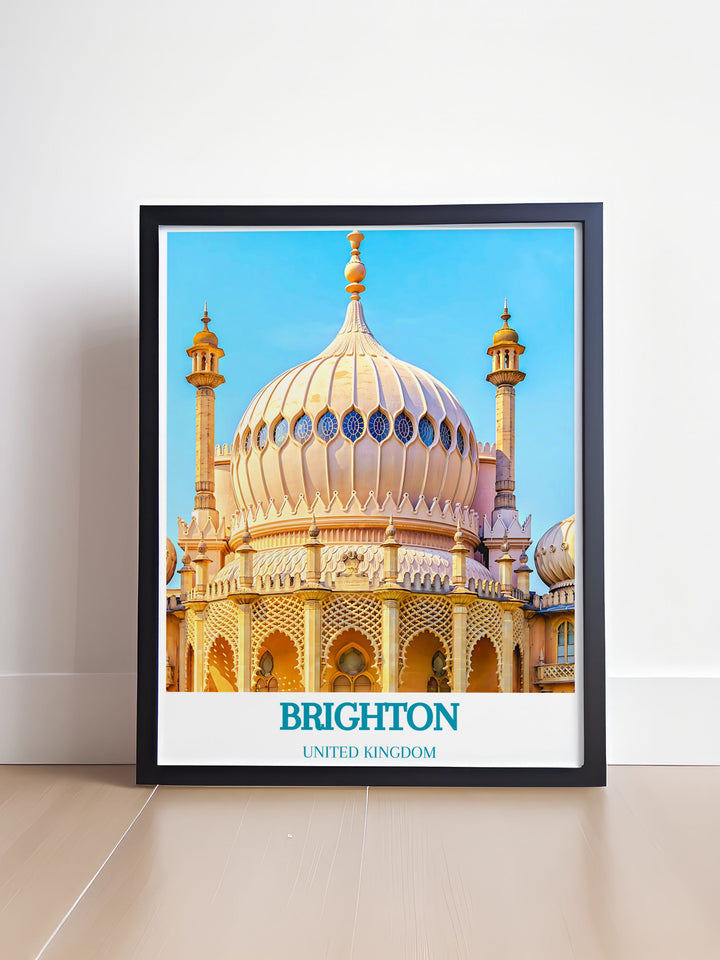 Brighton royal pavilion artwork features vibrant colors and exquisite details capturing the essence of this South Coast treasure