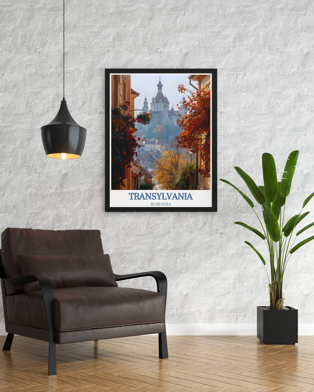 Captivating artwork of Sighișoara Citadel, capturing the medieval splendor of this historic town in a high quality print, perfect for celebrating Transylvanias rich cultural heritage.