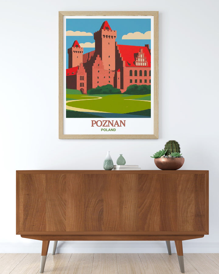 Poznan wall art featuring Imperial Castle is a must have for art and travel lovers bringing the historical grandeur of Poznan into your home or office decor perfect for travel enthusiasts or as a thoughtful travel gift.