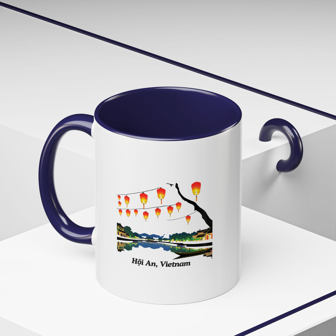 This Hoi An Vietnam mug blends artistic design with practicality. Featuring vibrant artwork inspired by the city, it is dishwasher-safe and crafted from durable ceramic, making it perfect for coffee or tea lovers. A great gift for collectors.